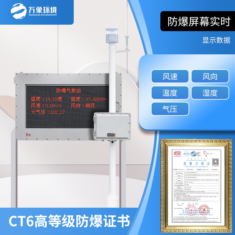 化工廠(chǎng)區防爆氣象站——防爆氣象環(huán)境監測設備