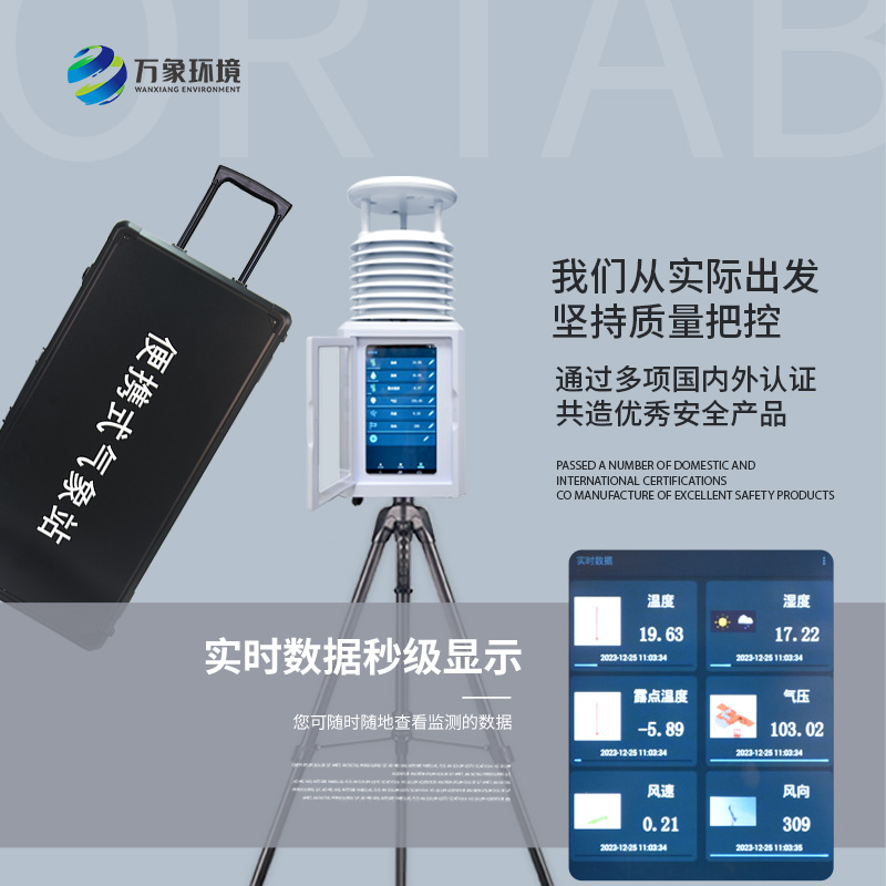 便攜式綜合氣象站：可攜帶到應急氣象災害監測場(chǎng)所